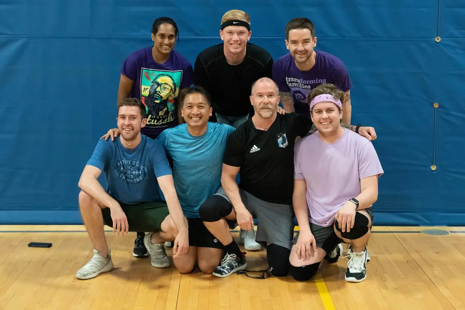 Lavender League players together on the court during the Spring 2025 season