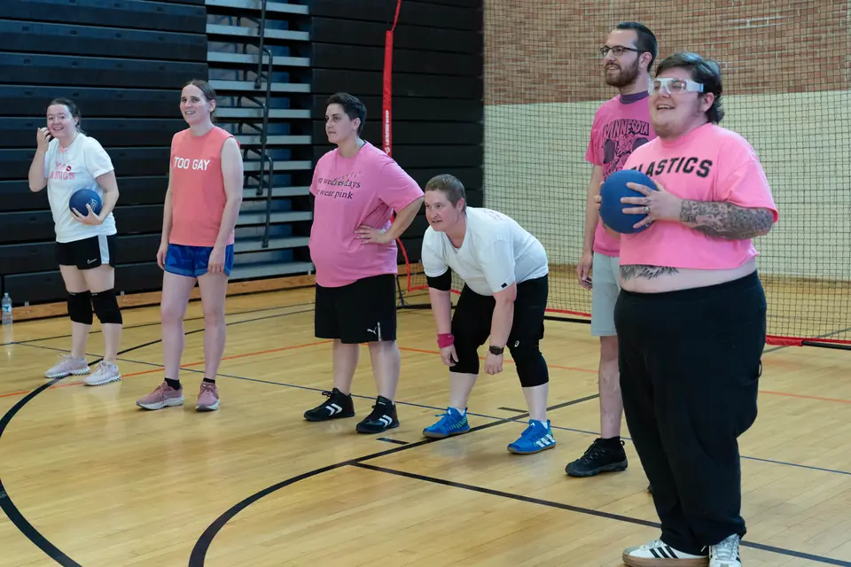 Lavender League players together on the court during the Spring 2025 season