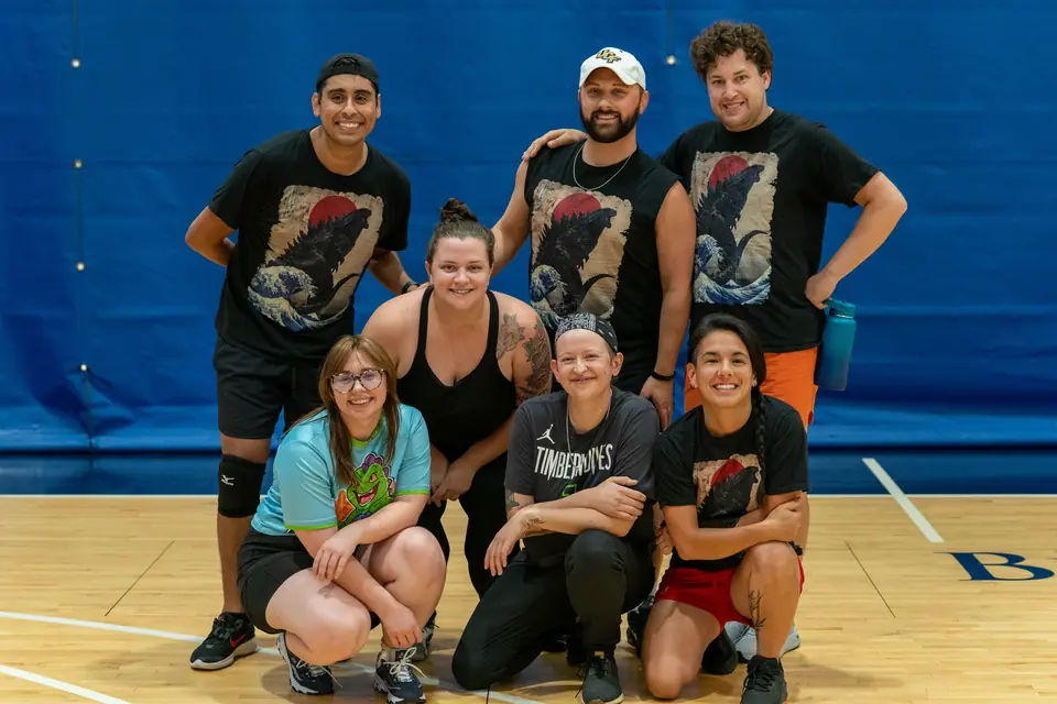 Lavender League players together on the court during the Summer 2025 season