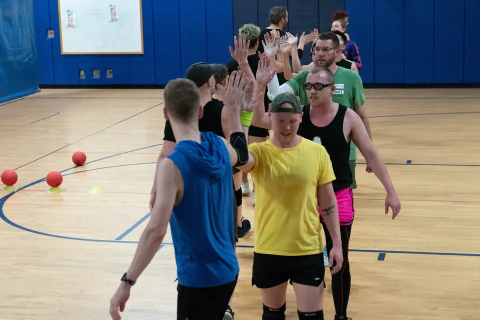 Lavender League players together on the court during the Spring 2025 season