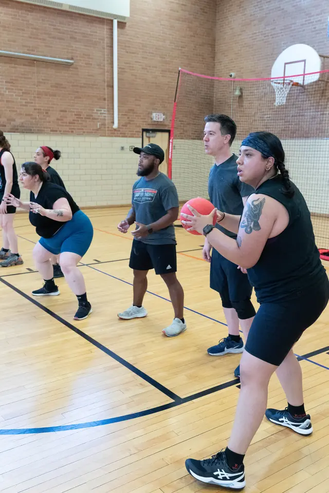 Lavender League players together on the court during the Spring 2025 season